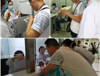 武侯区疾控中心对儿科门诊进行检查