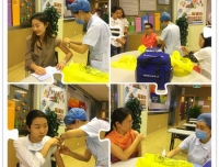      关爱职工，预防流感——
检验科为全科人员注射流感疫苗