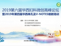 2019年第六届华西妇科微创高峰论坛、第四届华西单孔暨V-NOTES继教培训成功召开